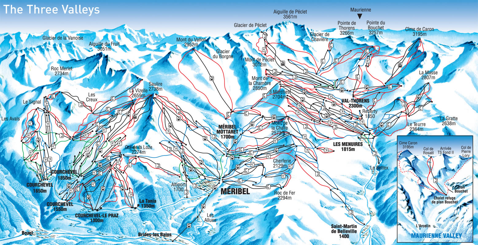 Courchevel Piste Map