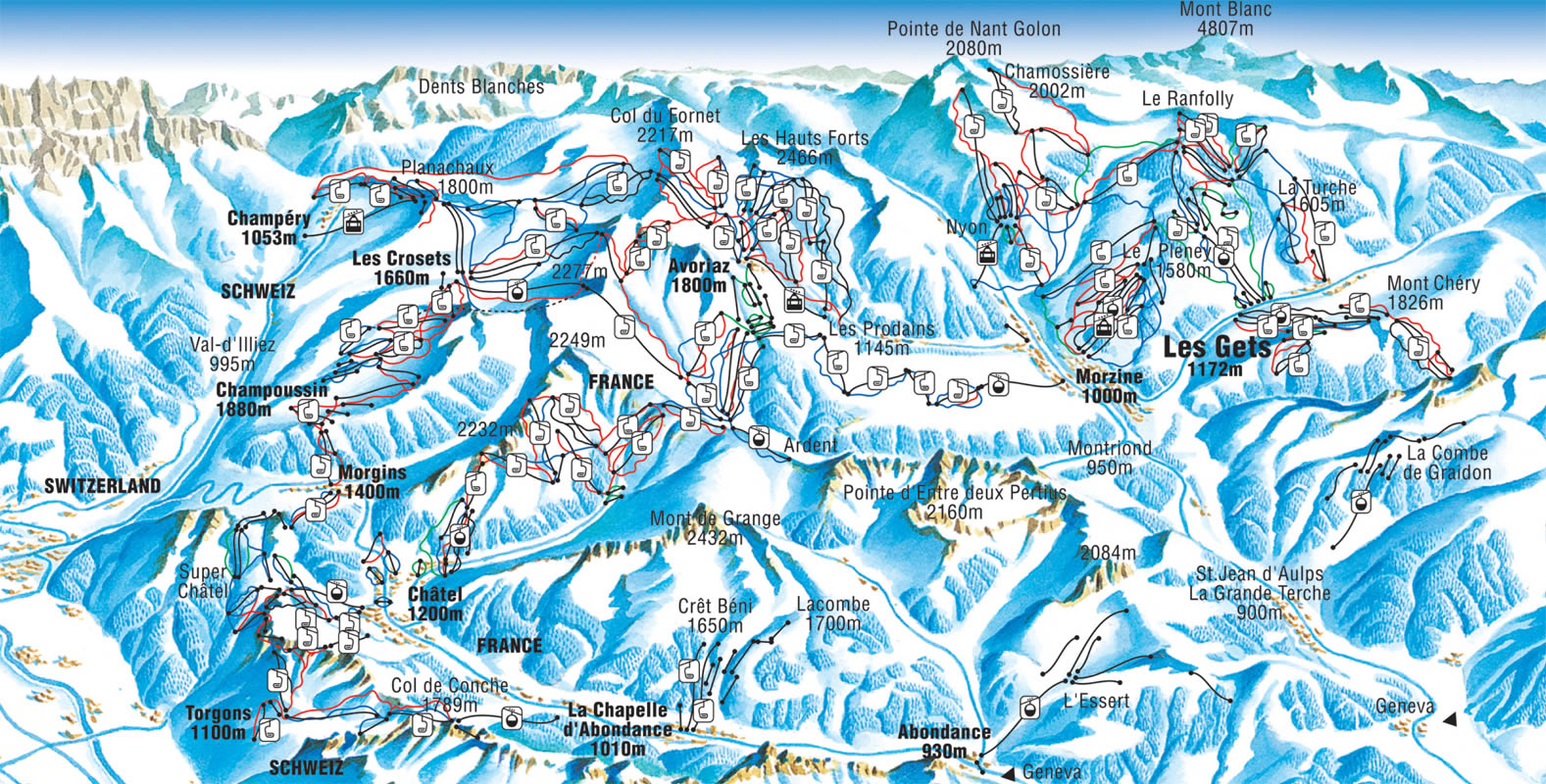 Les Gets Piste Map