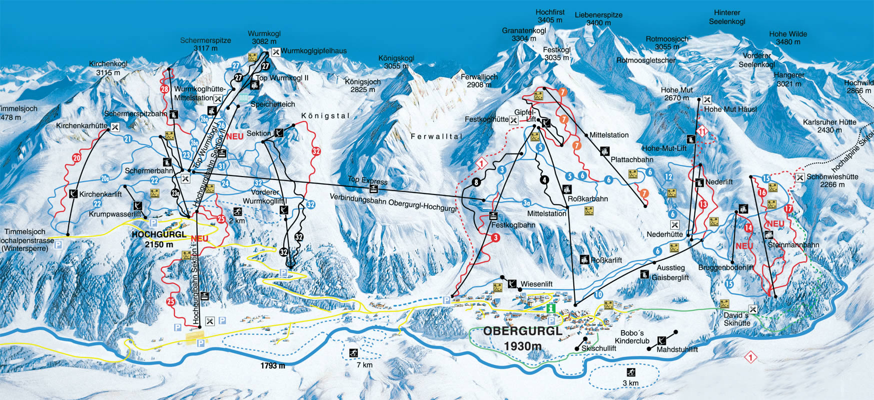 Obergurgl Piste Map