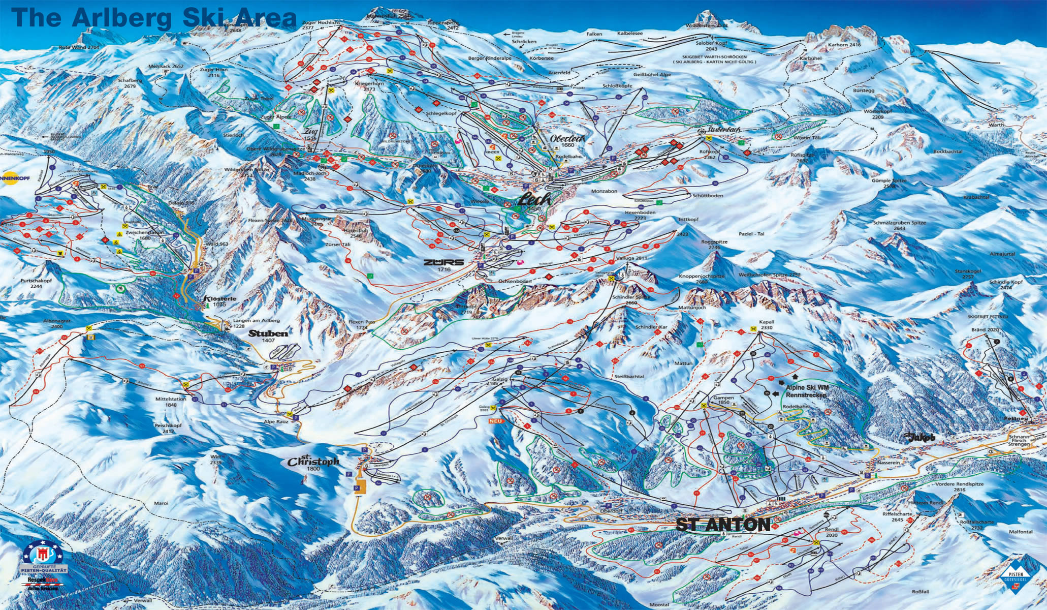 St Anton Piste Map