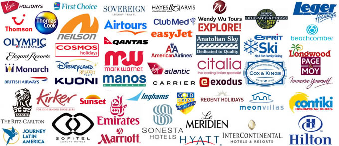 Tour operators, airlines and hotels we work with