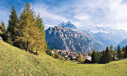 Picture-postcard Towns and Alpine Peaks by air